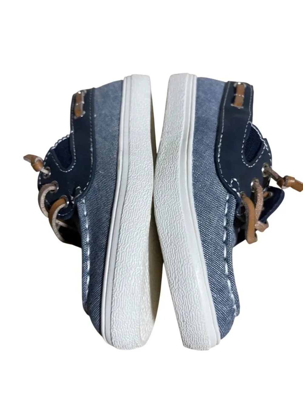 Childrens Place Kids Blue Chambray Boat Shoes Size 8 Casual Loafers